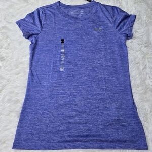 Under Armour, Heather periwinkle heatgear, loose fit shirt.  Size XS. Nwt